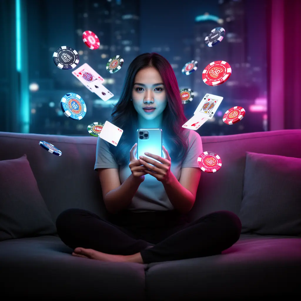 Petaruh Indonesia yang fokus menggunakan laptop dengan antarmuka platform taruhan BW8888 sambil mengikuti pertandingan sepak bola langsung di TV di ruang keluarga yang nyaman Aplikasi BW8888 – Nikmati permainan kasino seluler yang mulus dan imersif kapan saja di Indonesia